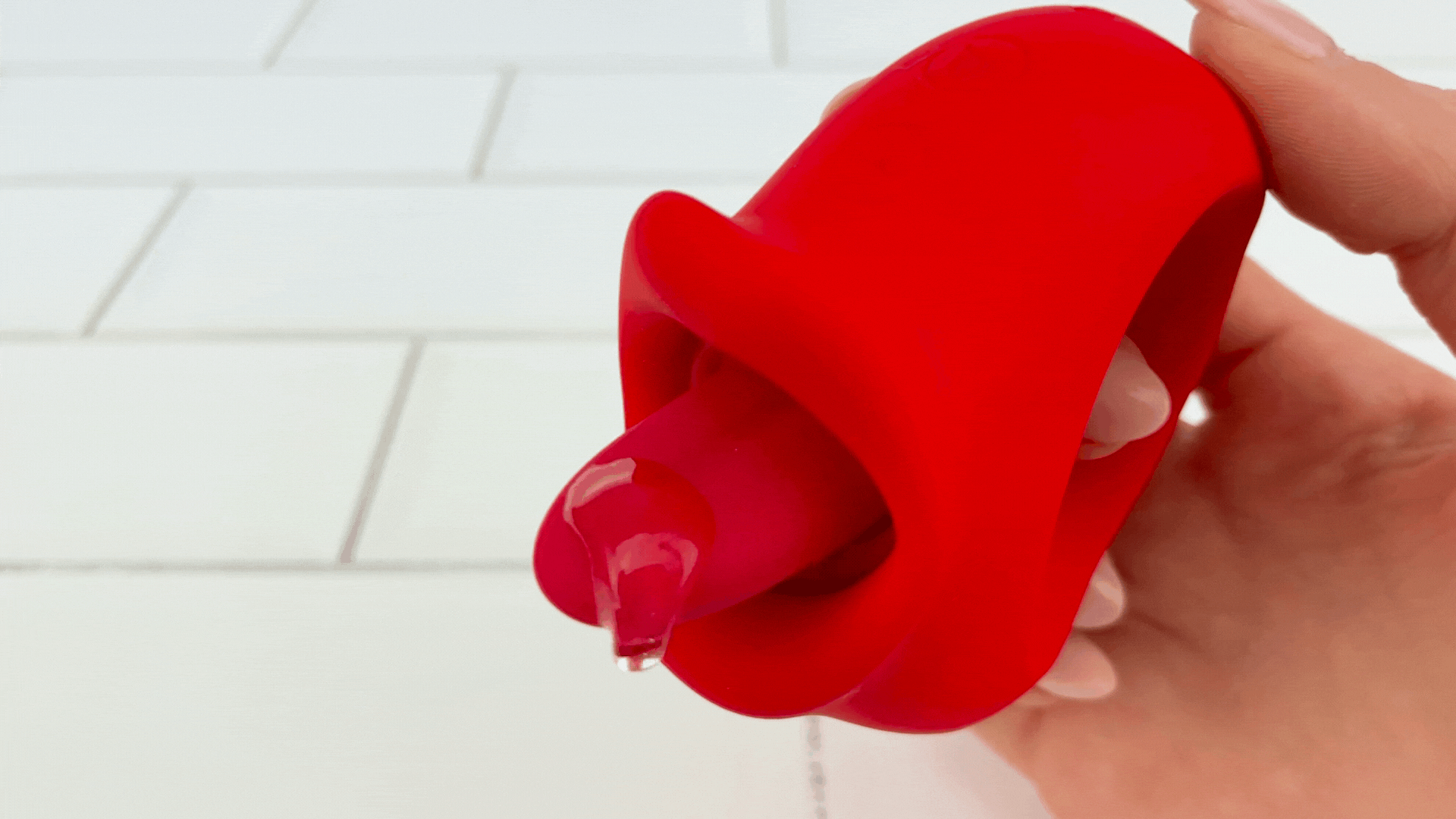 Handheld Licking Vibrator - Soft, Bendable Tongue!