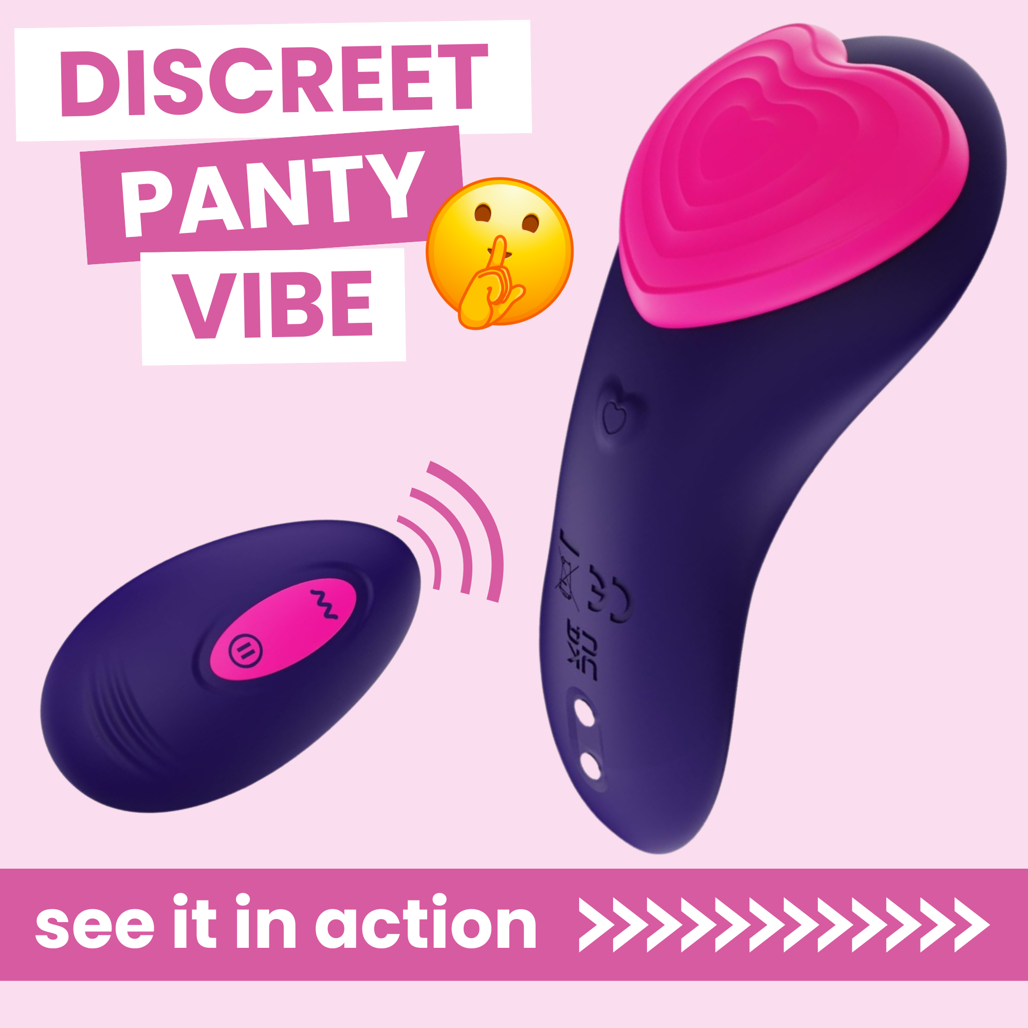 Be My Crush Panty Vibe with Remote - Discreet Toe-Curling Pleasure During Date Night!