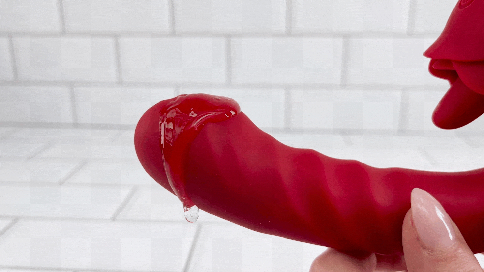 Rose Tongue Thruster Silicone Women's Sex Toy