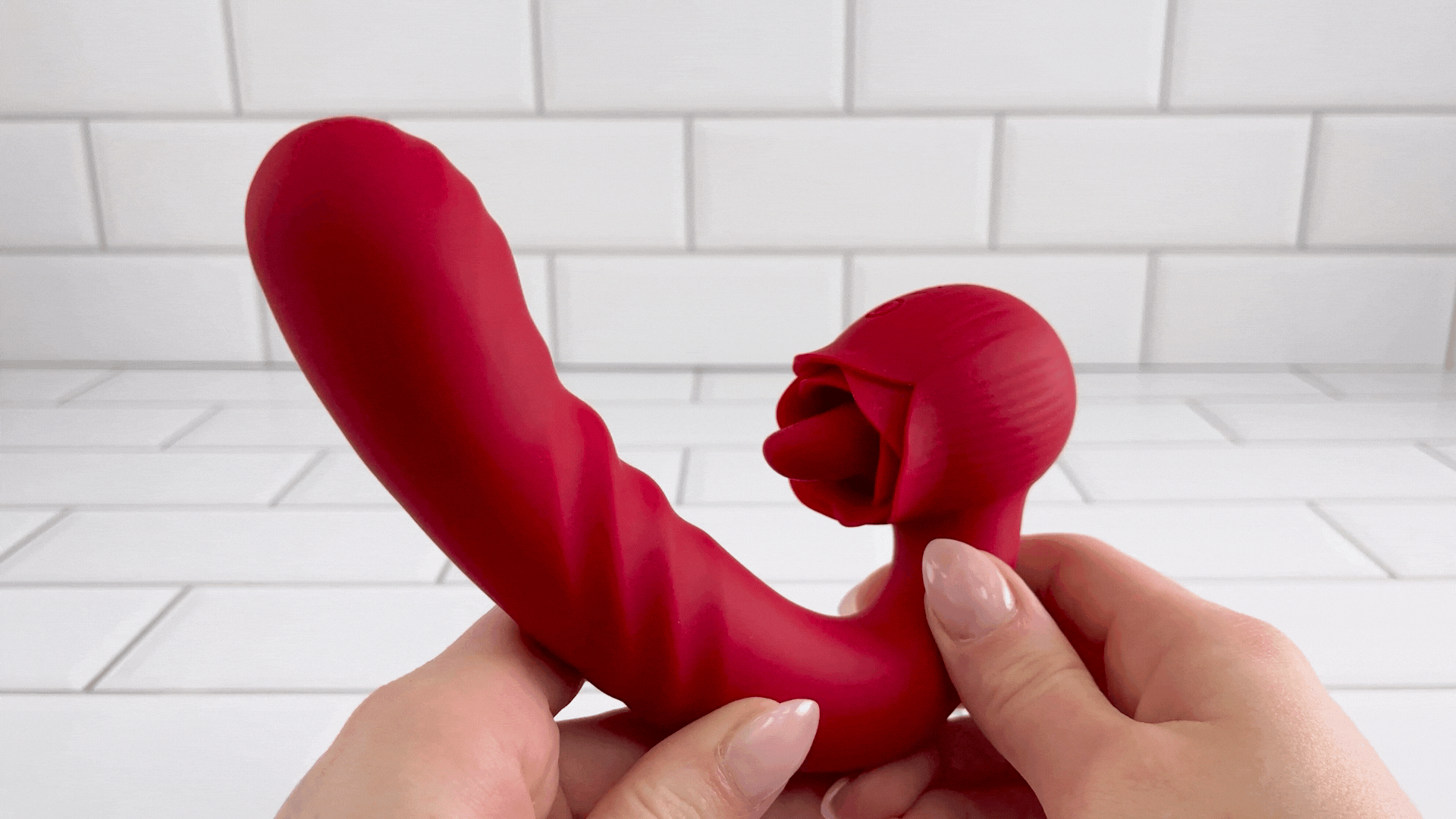 Rose Tongue Thruster Silicone Women's Sex Toy