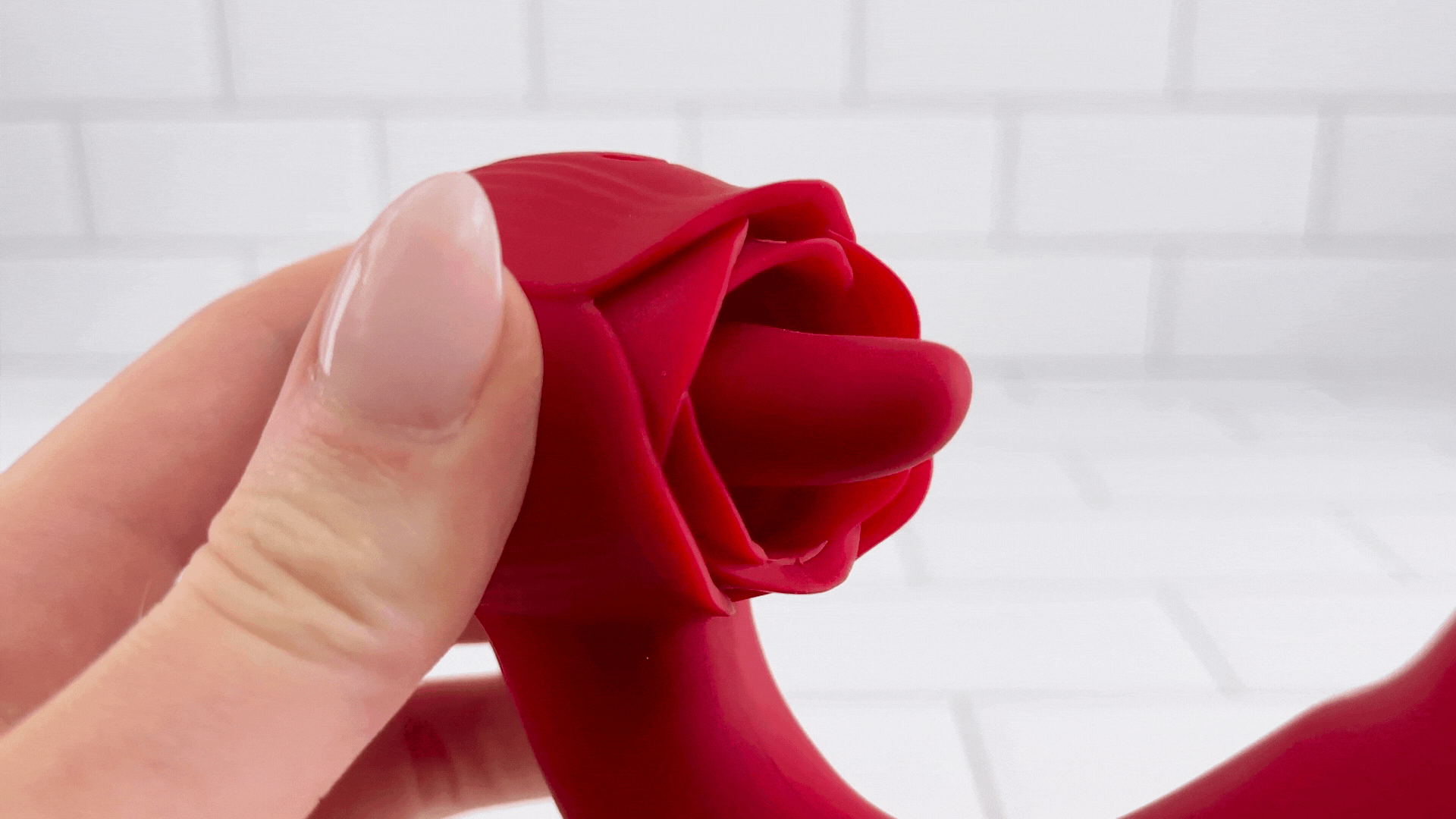 Rose Tongue Thruster Silicone Women's Sex Toy