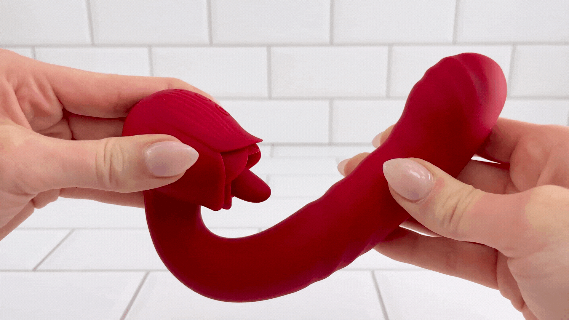 Rose Tongue Thruster Silicone Women's Sex Toy