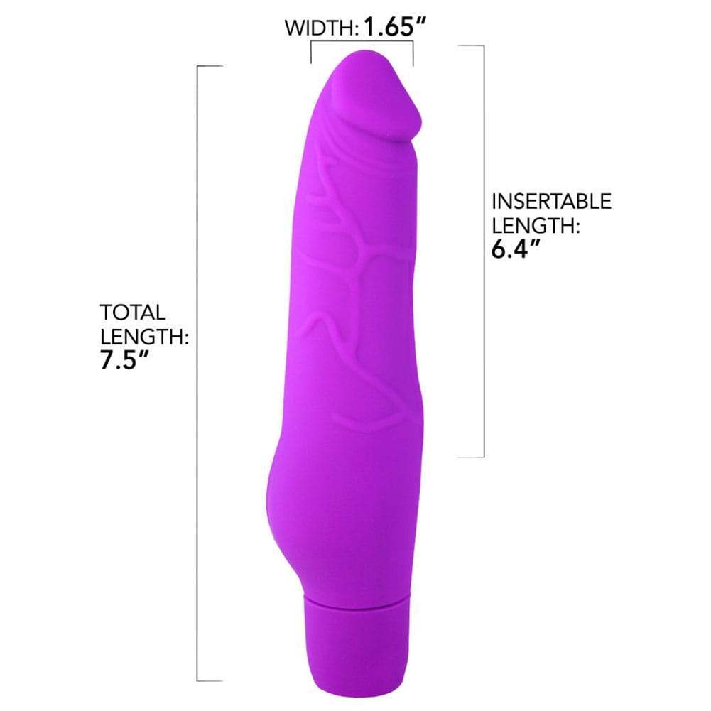 Silicone Vibrating Dildo with Realistic Penis Shape - Comes with Suction Cup Attachment!