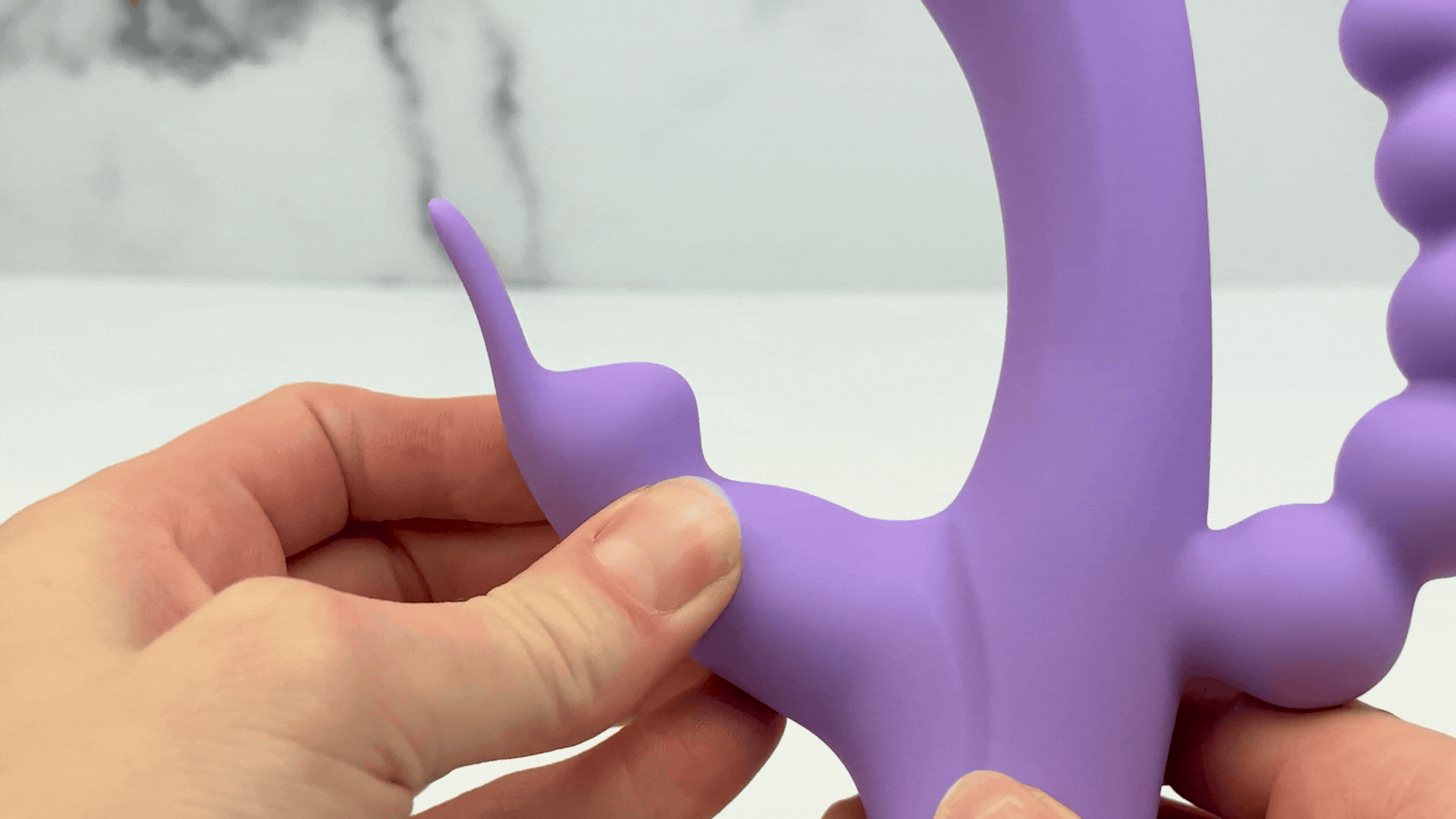 Lavender Trifecta Silicone Triple Stimulator - Powerful Vibes in Dual Motors!