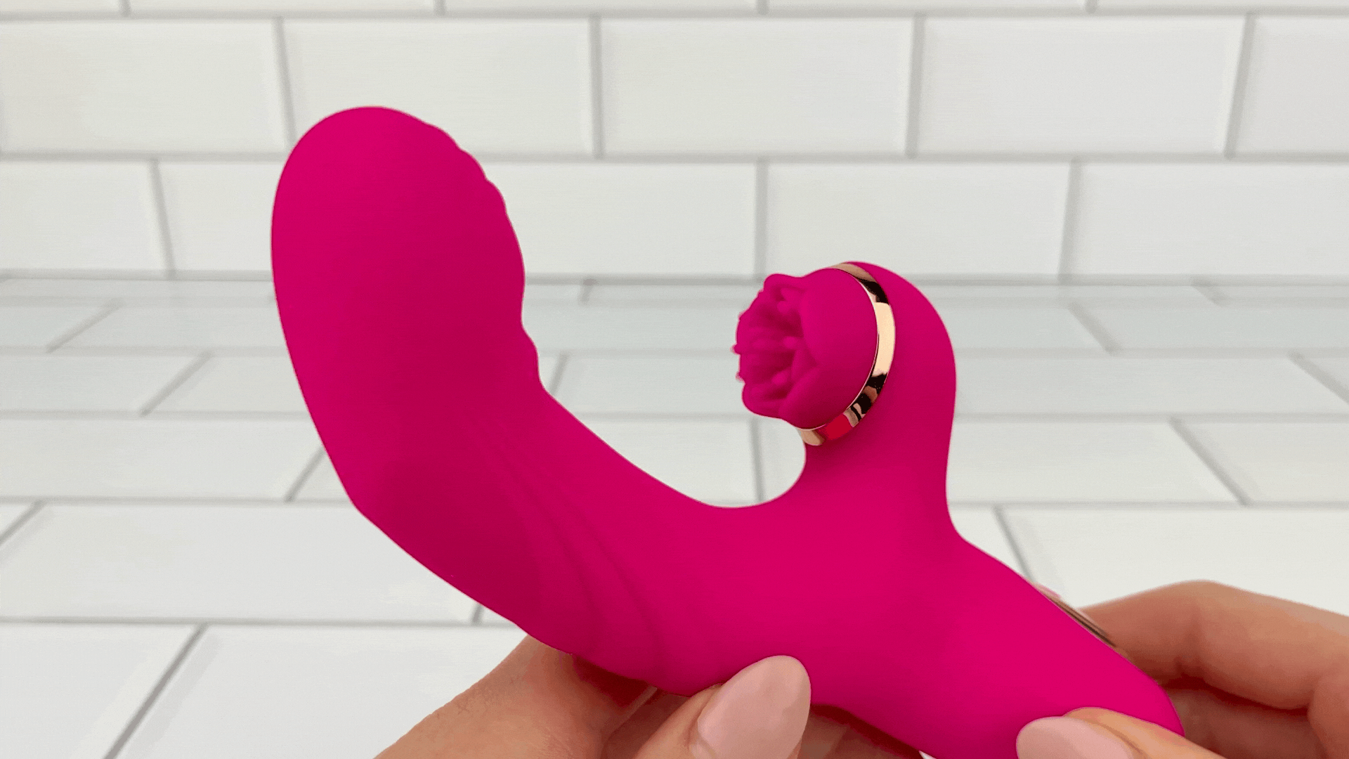 Fingering Clit Tickling Dual Action Vibrator - Experience Blended 'O's from Pulsating Clit & Fingering G-Spot Play!