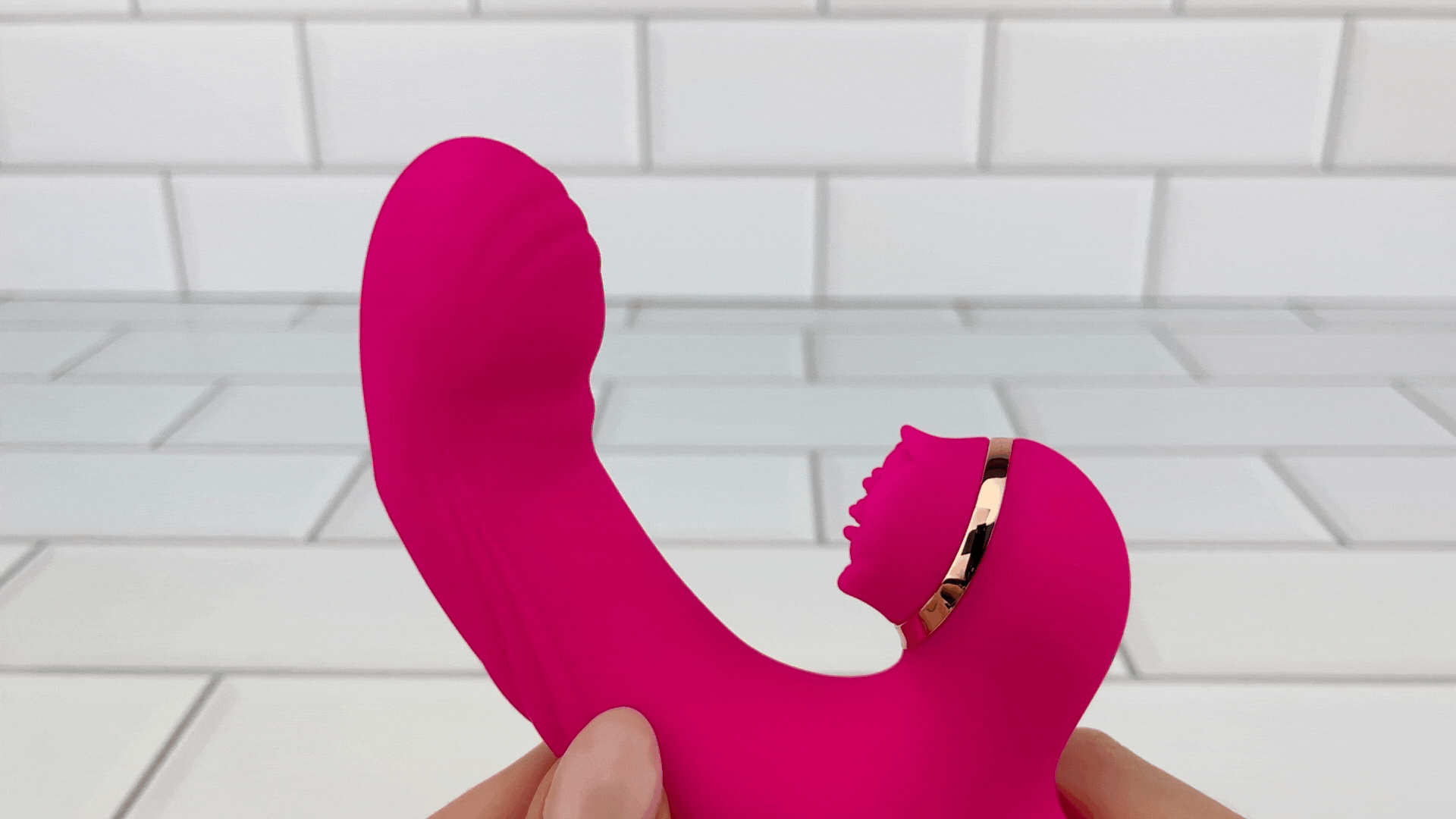 Fingering Clit Tickling Dual Action Vibrator - Experience Blended 'O's from Pulsating Clit & Fingering G-Spot Play!
