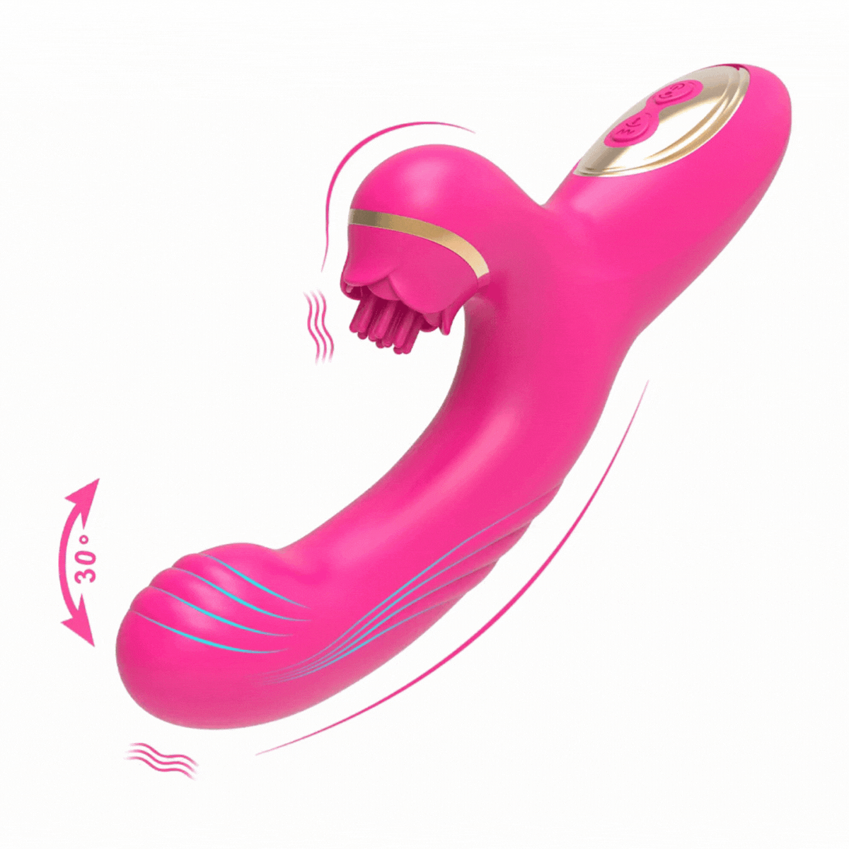 Fingering Clit Tickling Dual Action Vibrator - Experience Blended 'O's from Pulsating Clit & Fingering G-Spot Play!