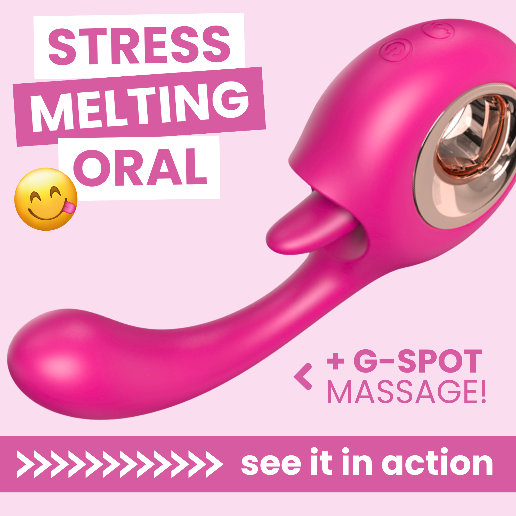 Flutter-Gasm Licking Tongue & G-Spot Dual Action Vibe - Powerful and Waterproof!