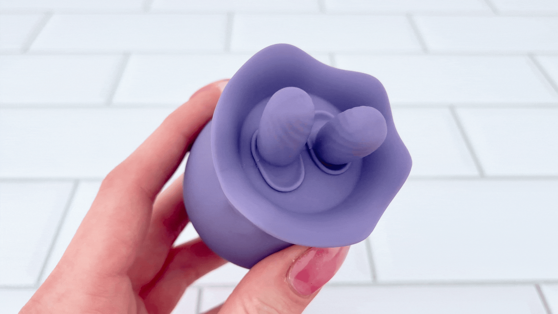 Lavender Lover - Double Pronged Clit Stroker