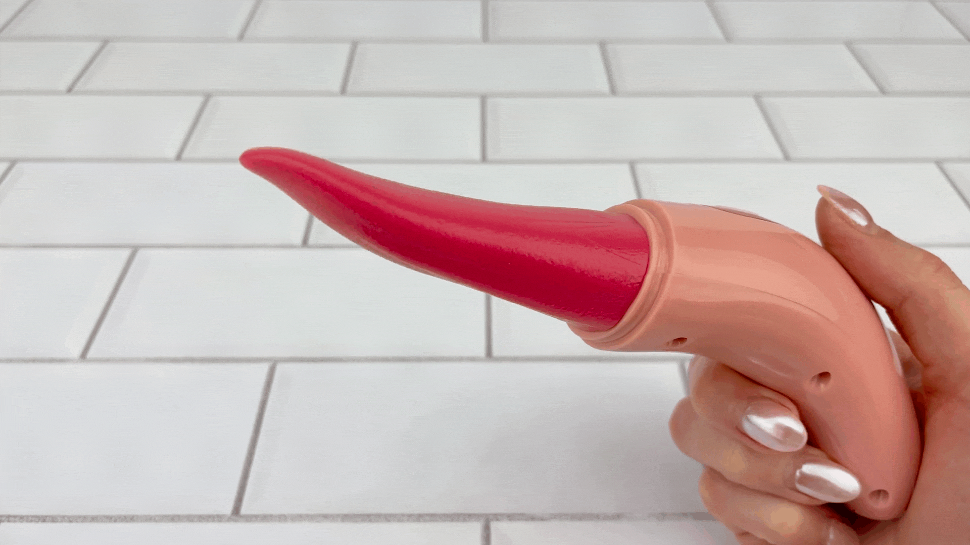 Real-Feel Twirling and Licking Tongue