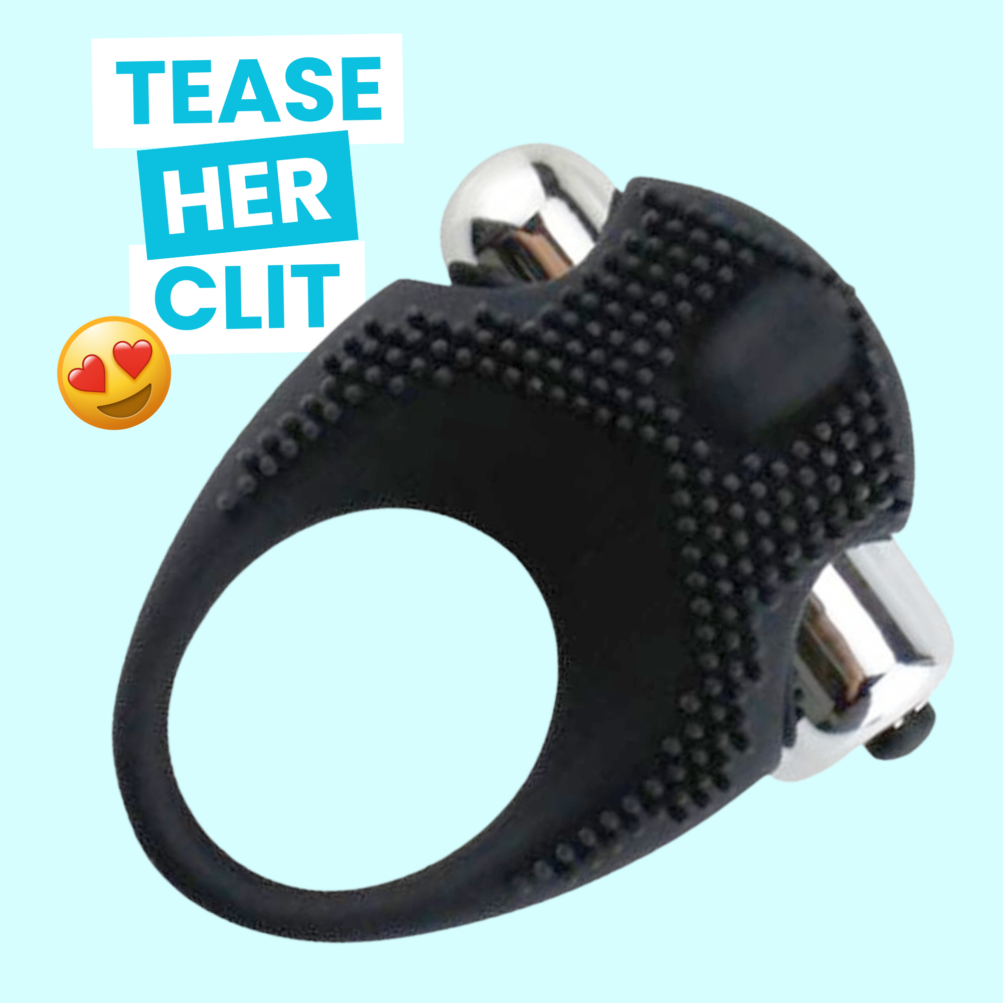 Silicone Vibrating Cock Ring with Raised Ticklers