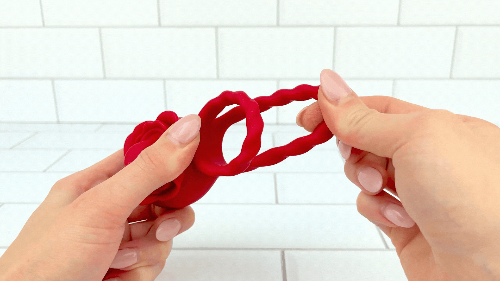 Twirling Tongue Flower Silicone C-Ring - Give Her Oral During Sex While Staying Rock Hard!