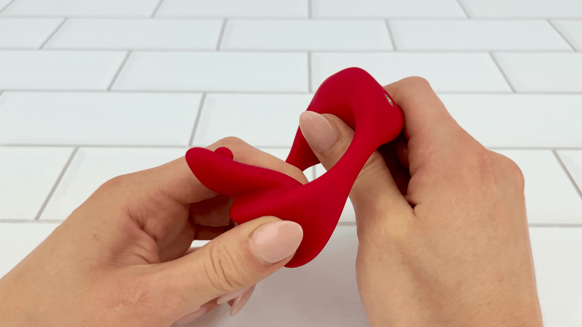 Vibrating Mouth Cock Ring - Soft, Bendable Tongue Licks Your Balls (Or Her Clit!)