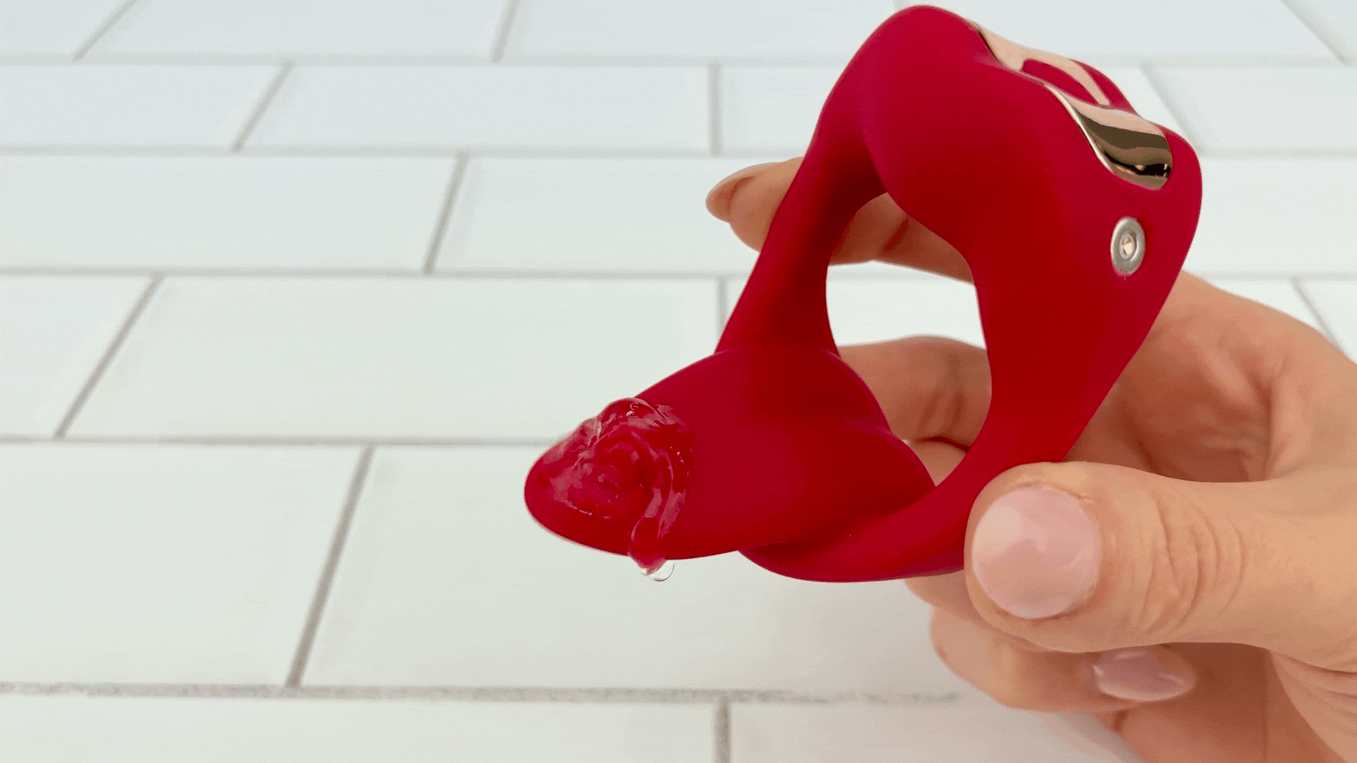 Vibrating Mouth Cock Ring - Soft, Bendable Tongue Licks Your Balls (Or Her Clit!)