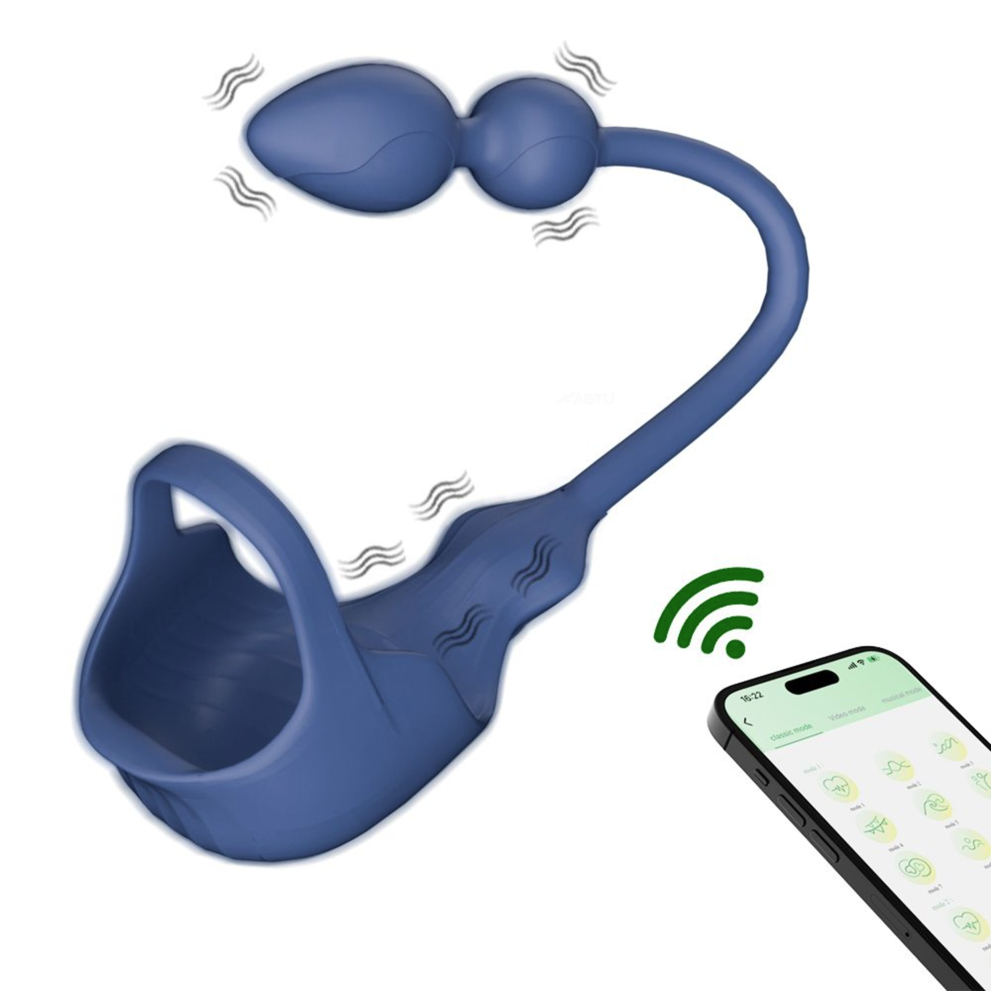 Cock Ring with Ball Cage and Anal Plug - Hugs Your Balls With Vibrations & Targets Your P-Spot!