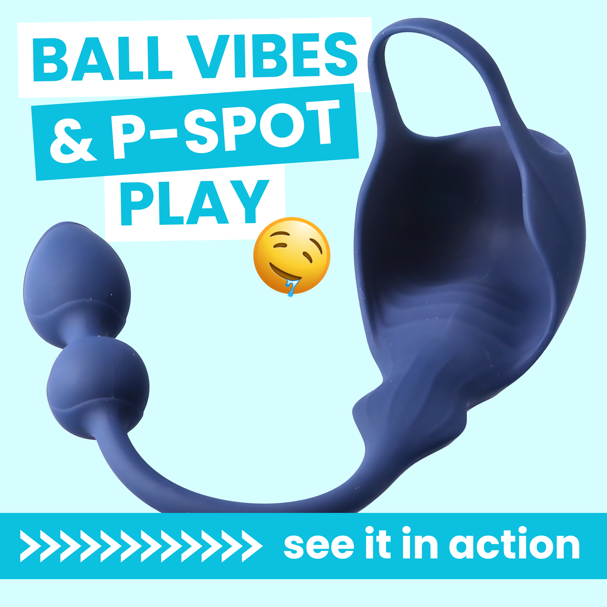 Cock Ring with Ball Cage and Anal Plug - Hugs Your Balls With Vibrations & Targets Your P-Spot!