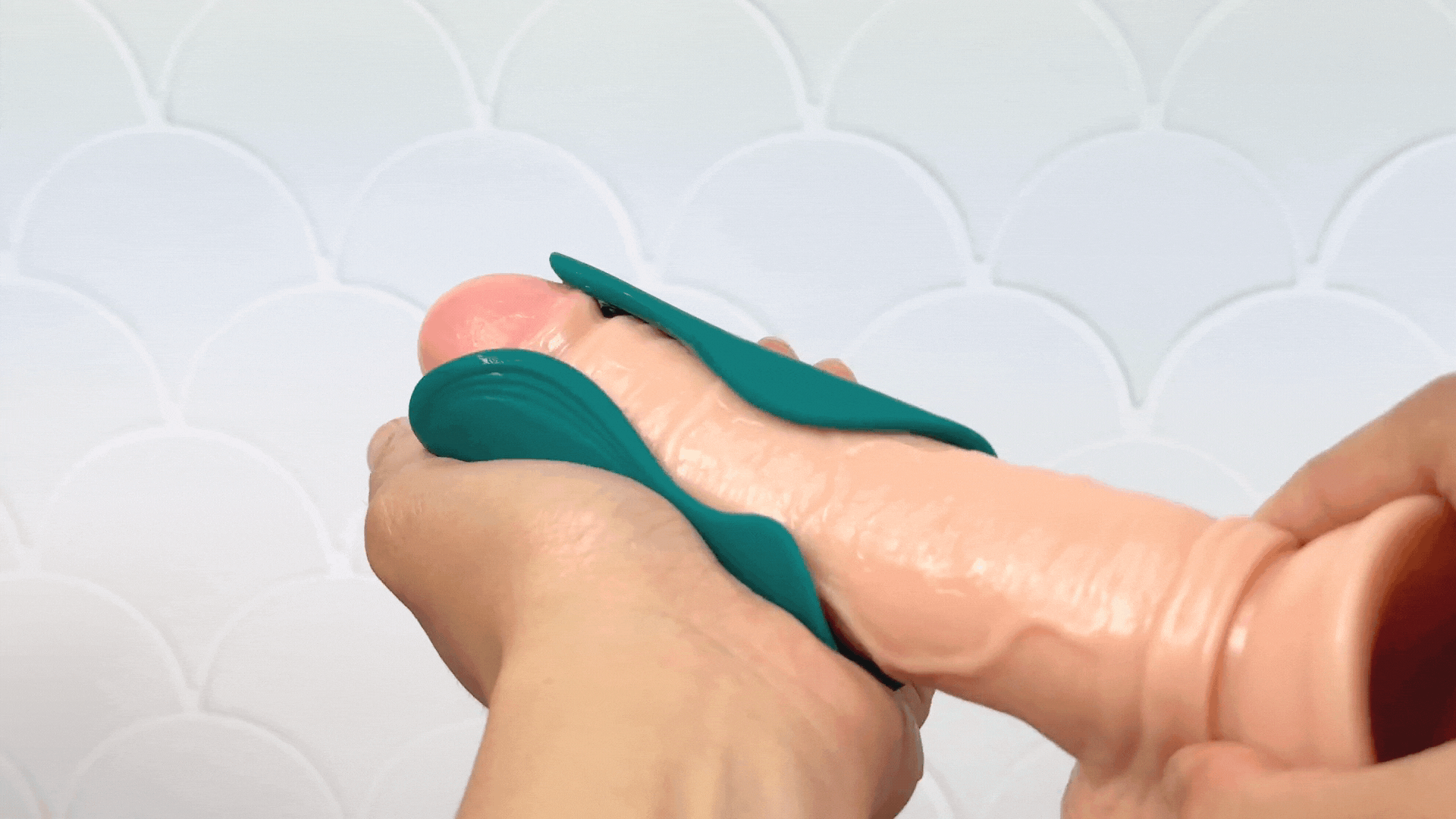 Vibrating Ribbed Silicone Penis Gripper Stroker | Rechargeable HJ & BJ Aide