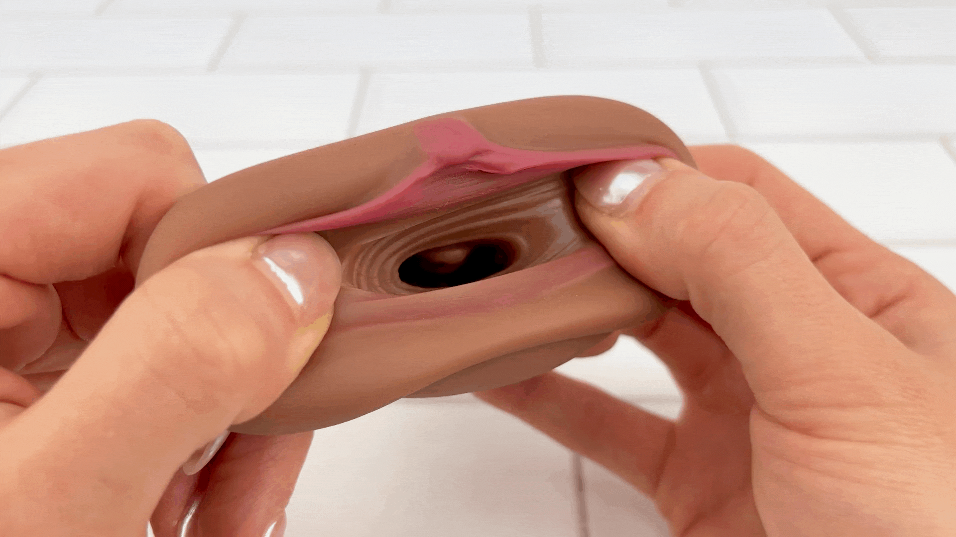 Easy Grip Ribbed Realistic Pussy Stroker