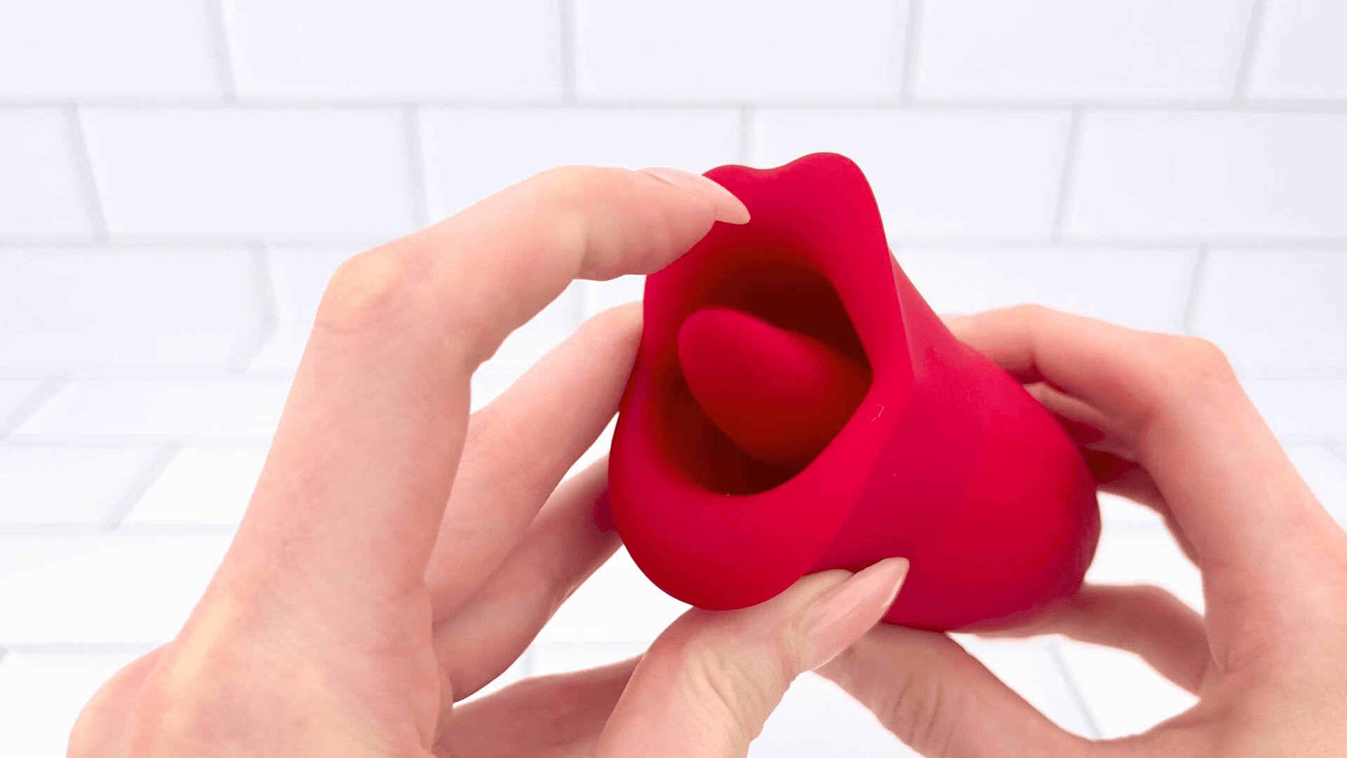 French Kiss Biting & Licking Moving Mouth Tongue Vibrator
