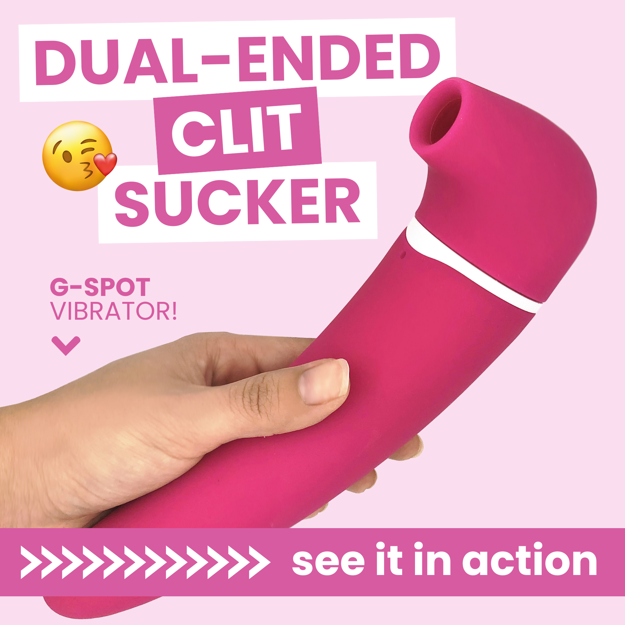 Dual-Ended Premium Clit Sucker & G-Spot Vibrator