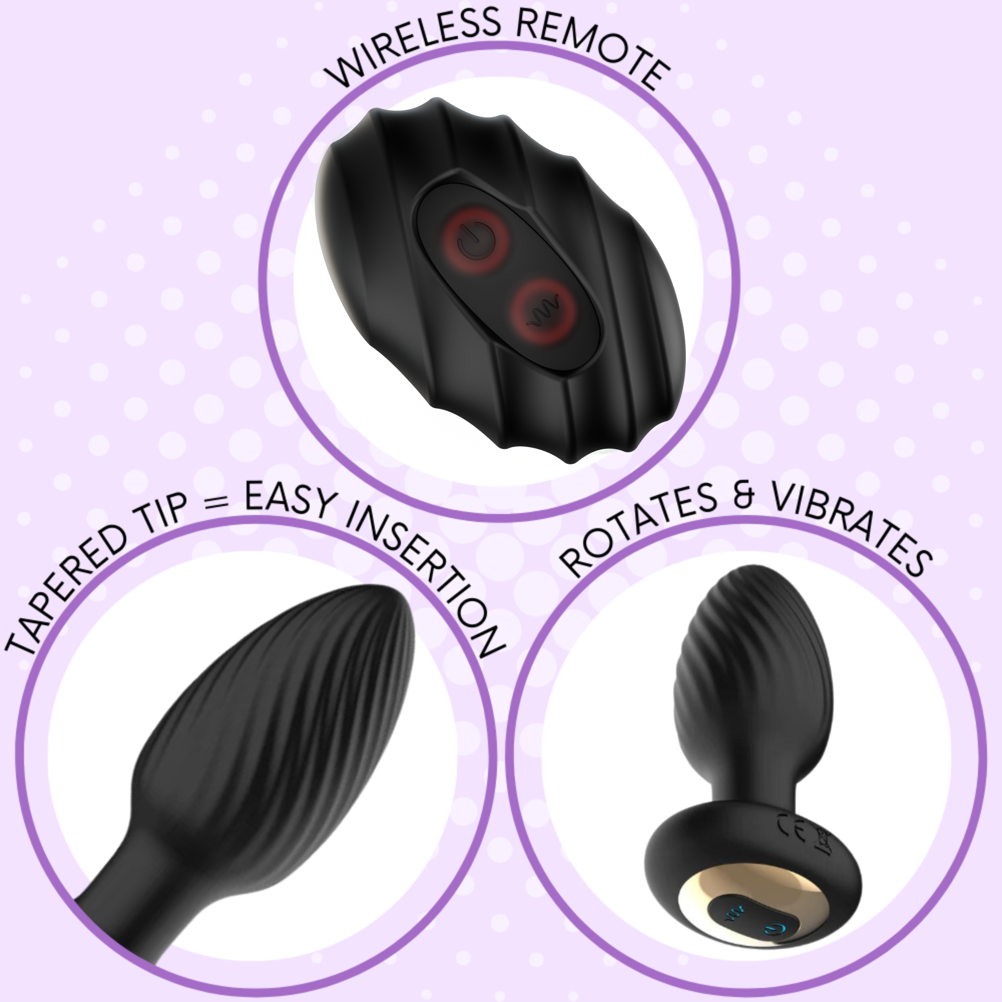 THE RIMMER Wireless Rotating & Rim Job Silicone Anal Plug