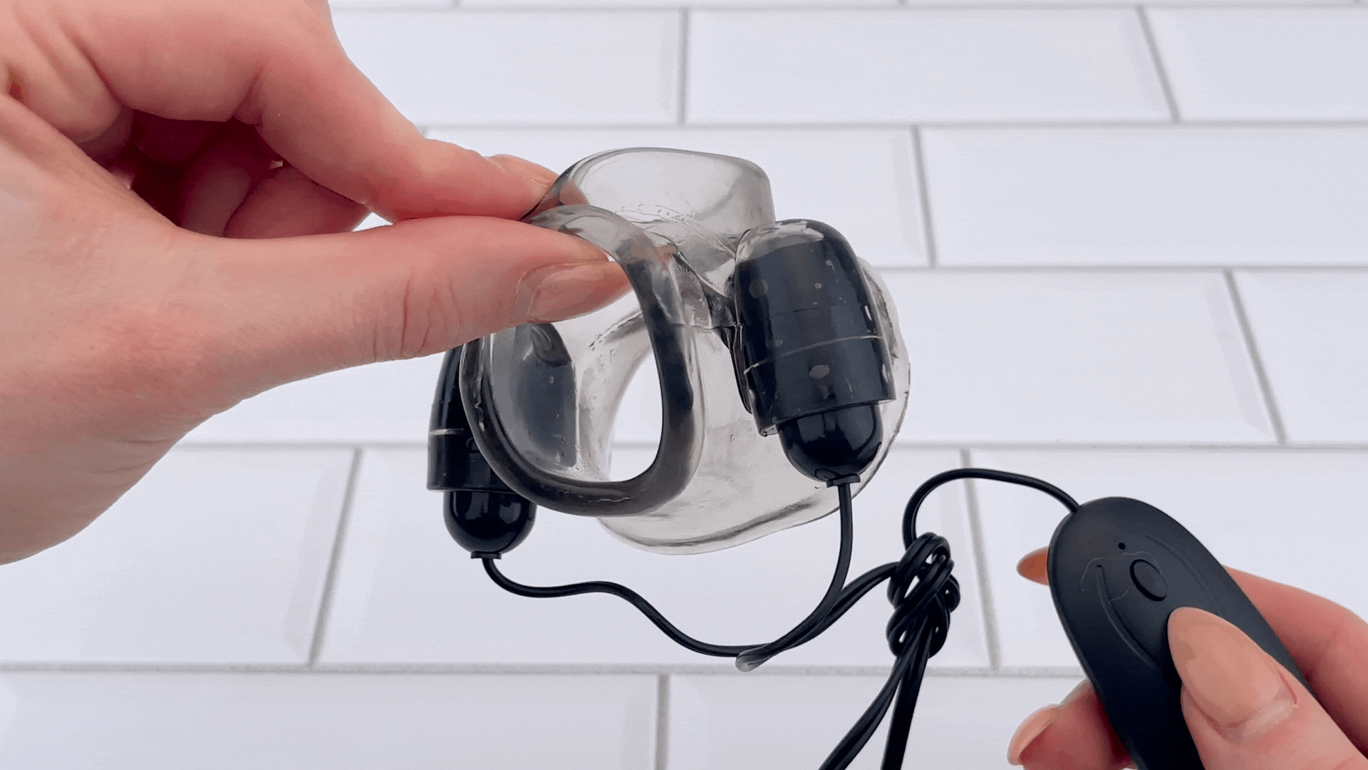 Scrotum & Testicle Tension Dual Vibrating Cock Ring