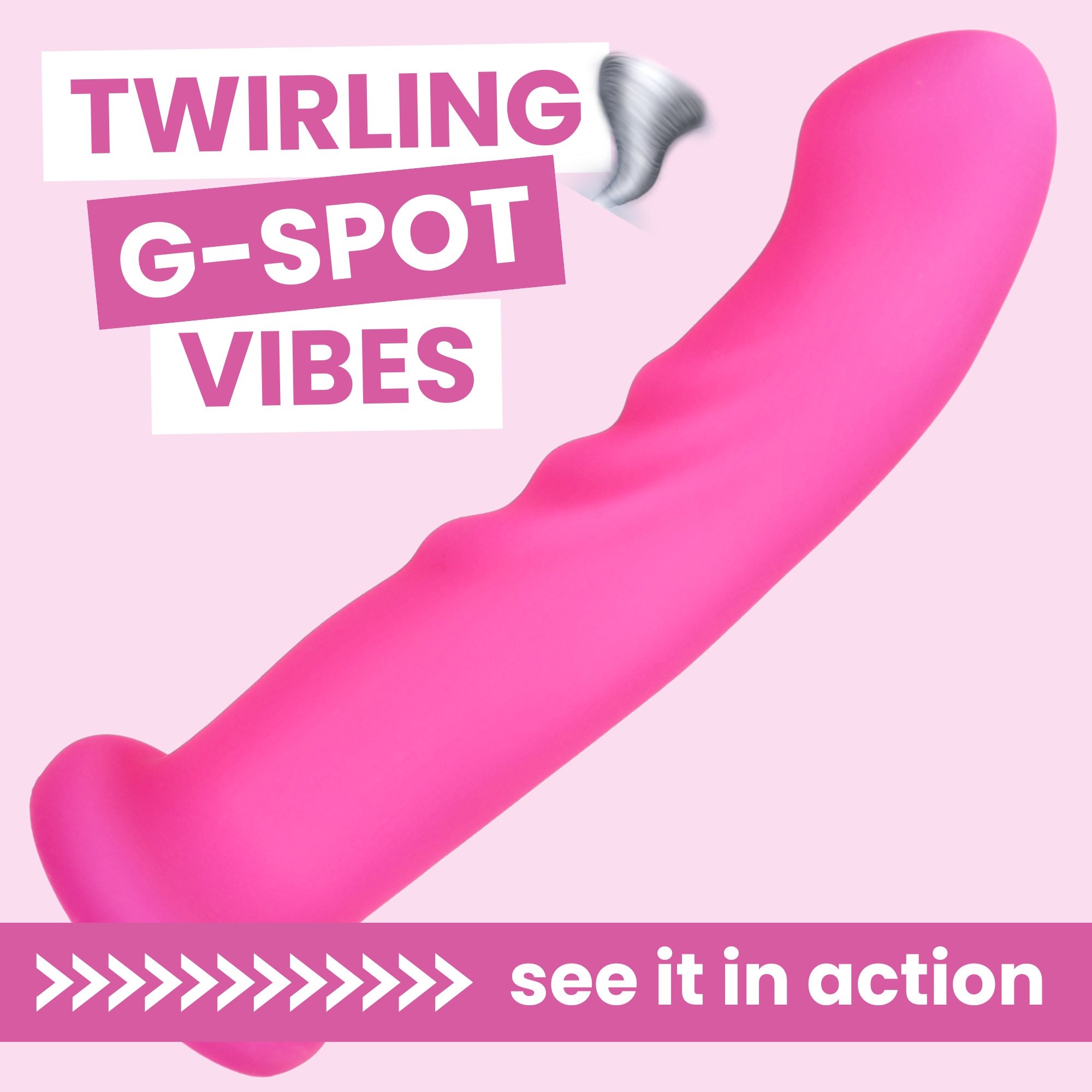 Silicone Twirling Suction Cup G-Spot Dildo - Rotates Against Your G-spot for Easy Squirting Orgasms!