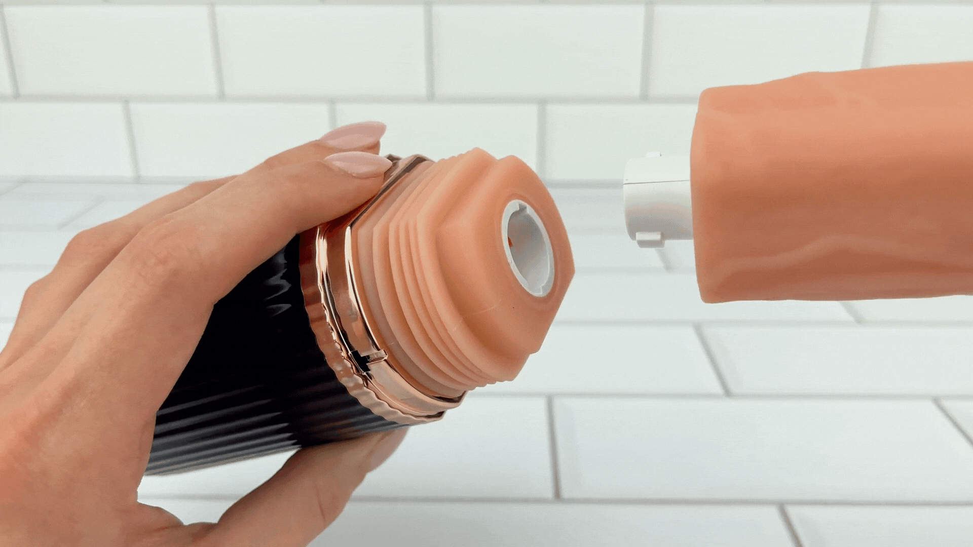 Hands-Free Thrusting & Vibrating Silicone Dildo - Includes Suction Cup Compatible Attachment!