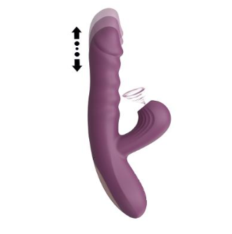 The Suck & Thrust Dual Action Vibrator – Air Pulses + G-Spot Thruster