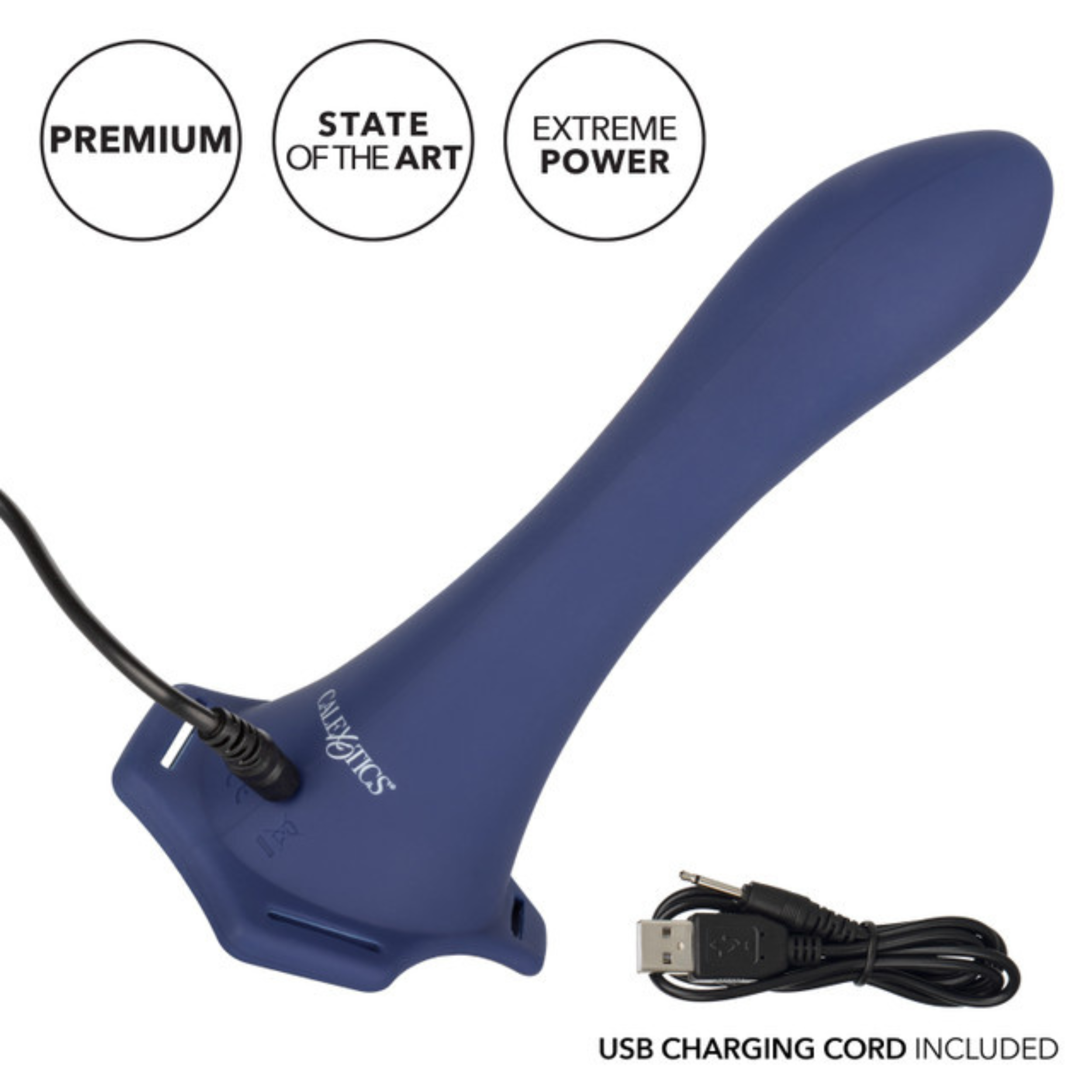 Her Royal Harness ME2 Thumper Strap-On with Silicone Rechargeable Dildo - Blue