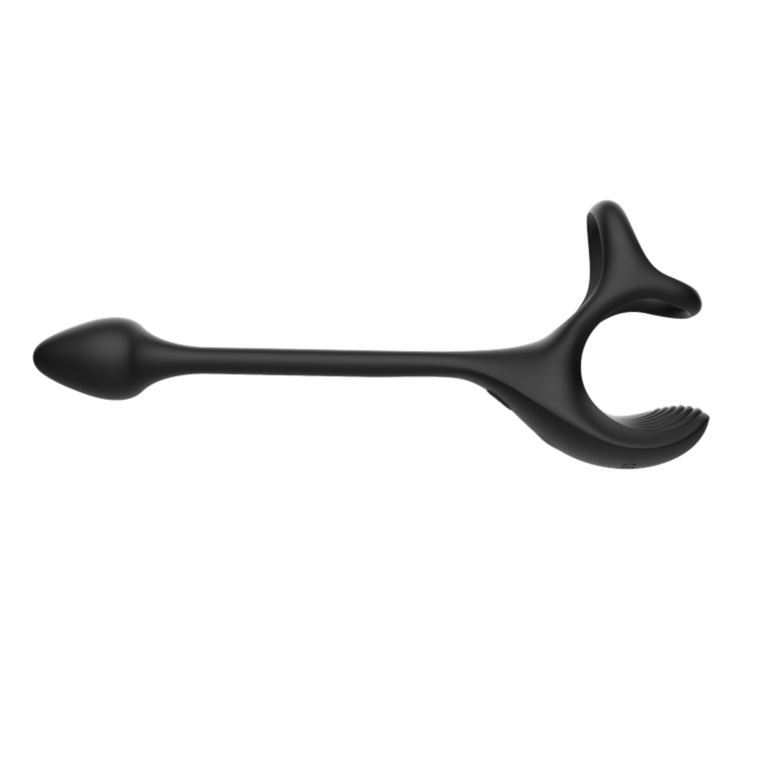 Triple Stimulating Vibrating Silicone Cock Ring with Remote - Penis, Scrotum, and Anal Vibes!