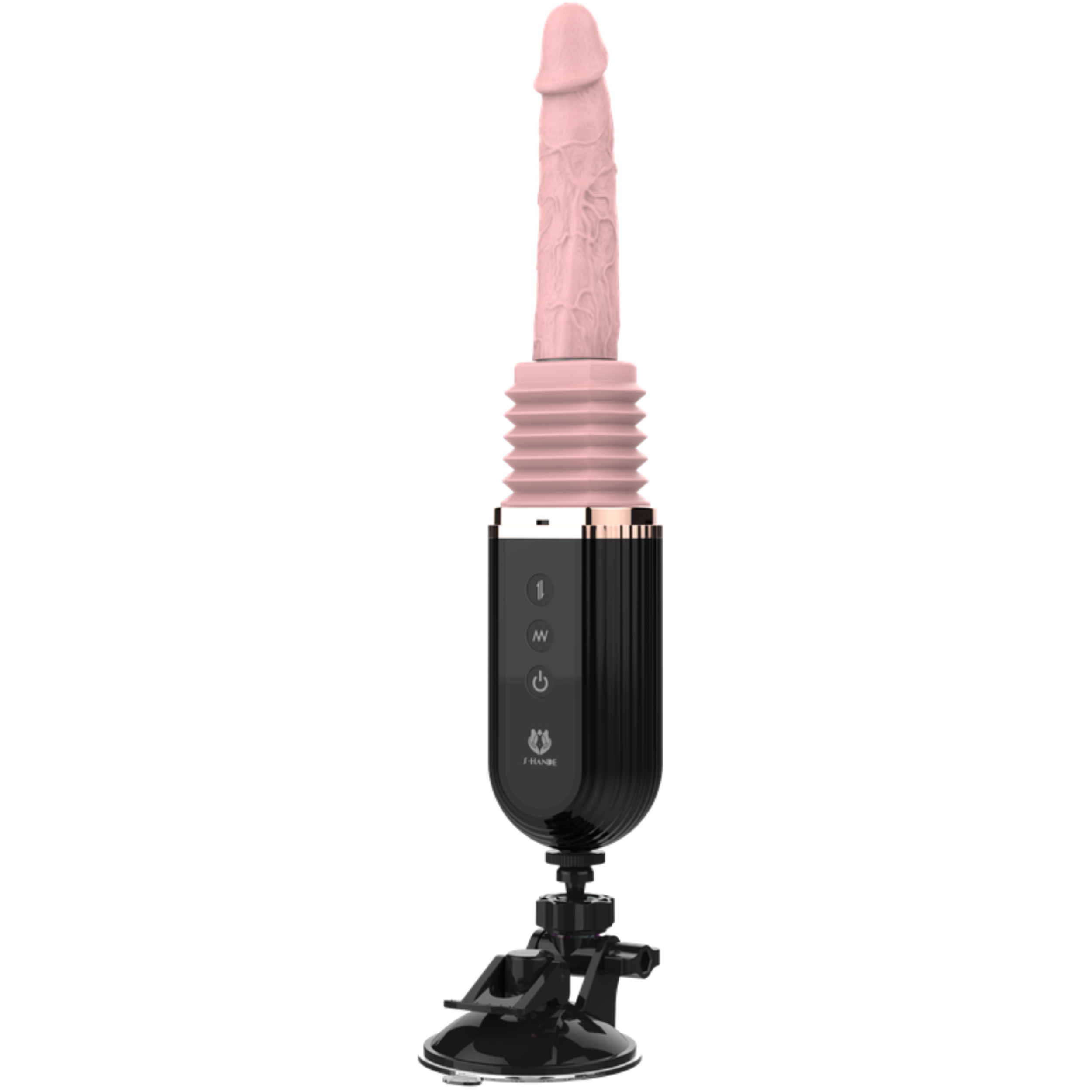 Hands-Free Thrusting & Vibrating Silicone Dildo - Includes Suction Cup Compatible Attachment!