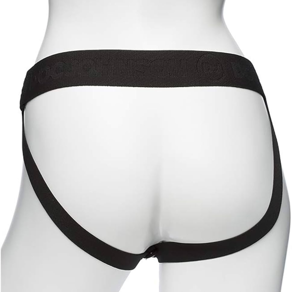 8 Inch Black Hollow Extensions Silicone Strap-On Harness  (2 Piece Kit)