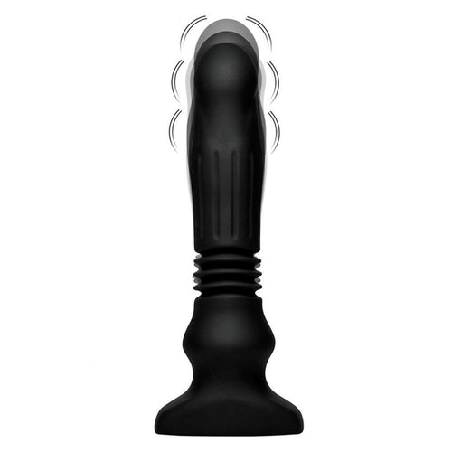Swelling & Thrusting Silicone Butt Plug with Remote Control