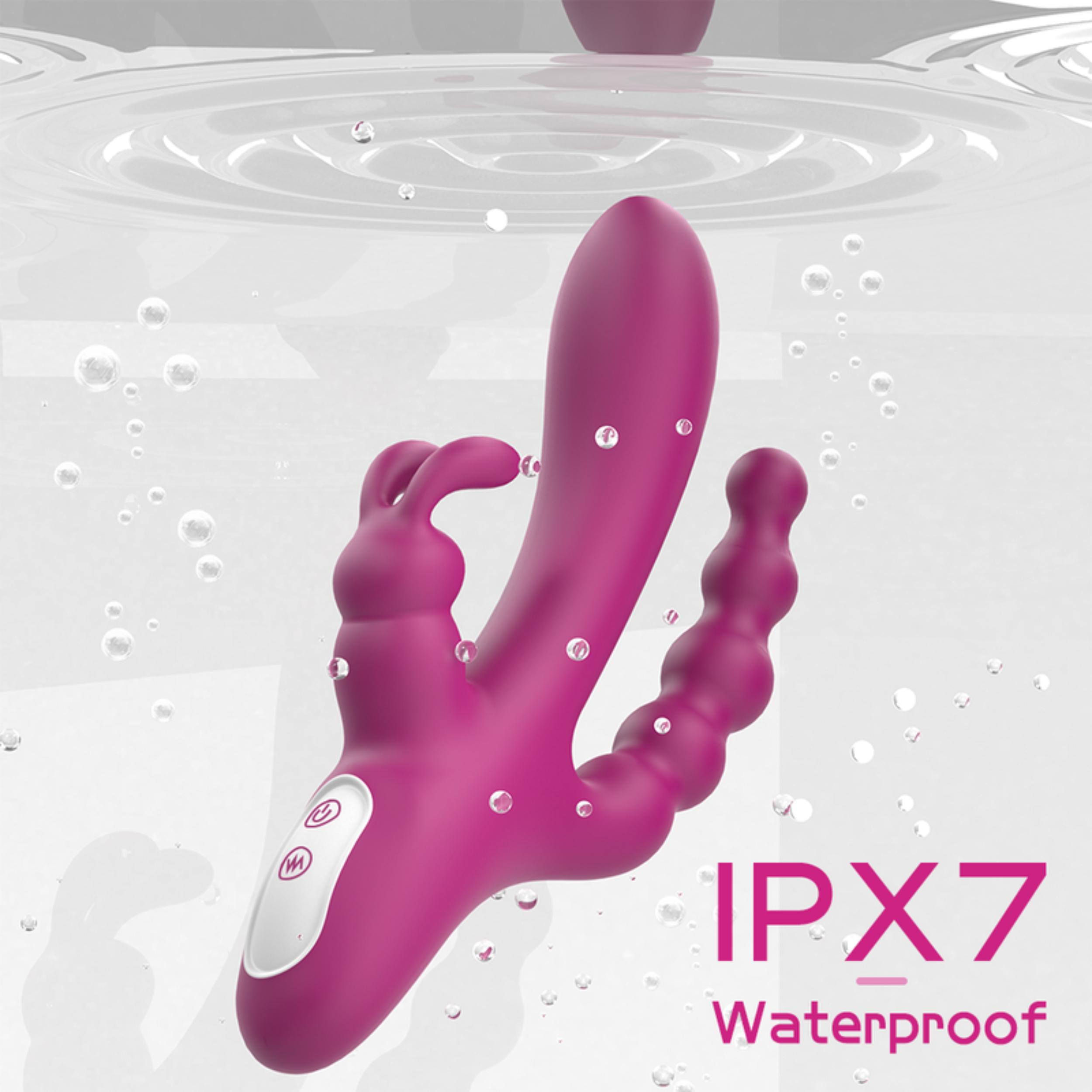 Waterproof Silicone Triple Rabbit Stimulator